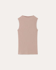 The Luxe Rib Funnel-Neck Tank | Dusty Rose