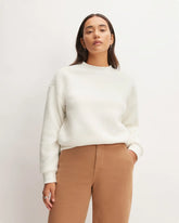 The ReNew Fleece Oversized Crew | Bone