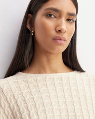 The Cotton Merino Cable Crew | Canvas