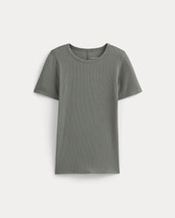 The Luxe Rib Crew | Agave Green