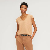 The Hemp Scoop-Neck Muscle Tee | Caramel
