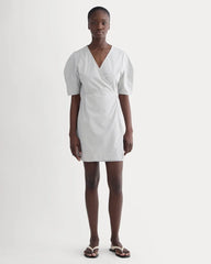 The Seersucker Mini Wrap Dress | Dutch Blue / Natural