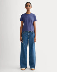 The Box-Cut Tee in Essential Cotton | Deep Cobalt | Pocket