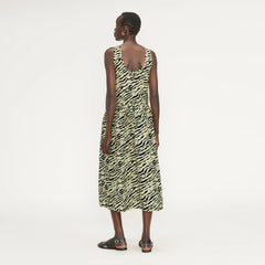 The Poplin Summer Dress | Pale Yellow Tiger Stripe
