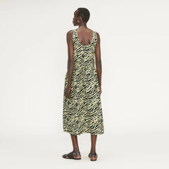 The Poplin Summer Dress | Pale Yellow Tiger Stripe