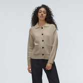 The Cotton Chore Sweater Jacket | Trench Coat Khaki