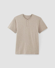 The Cotton Slub Henley | Heather Oatmeal