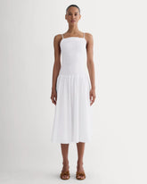 The Gauze Open-Back Dress | White
