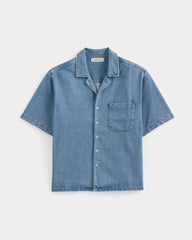 Lightweight Denim Resort Shirt | Light Indigo