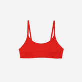 The Scoop-Neck Bikini Top | Bright Red