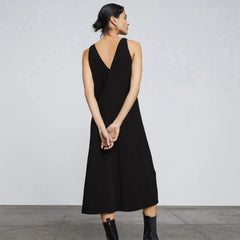 The City Stripe Midi Dress | Black