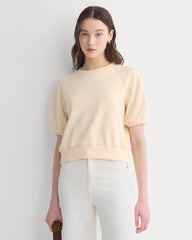 Lightweight Terry Blouson Short-Sleeve Crew | Parchment