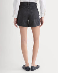 Way-High® A-Line Denim Short | Washed Black