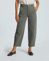 The Utility Barrel Pant | Pewter Green | Tall