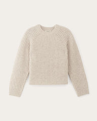 The Fisherman Crew in Cloud | Heathered Oat