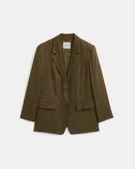 The Oversized Blazer in Stretch Linen | Beech