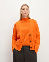 The Good Merino Wool Cardigan | Orange