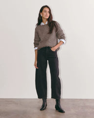 The Fisherman Crew in Cloud | Taupe Melange