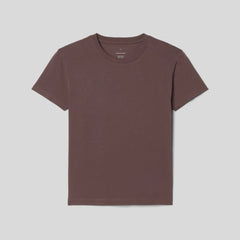 The Box-Cut Tee in Essential Cotton | Chocolate Brown | No Pocket
