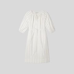The Raglan Sleeve Poplin Dress | Black / Canvas Tan