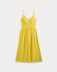 Midi Dress in Cotton Silk Voile | Passion Fruit