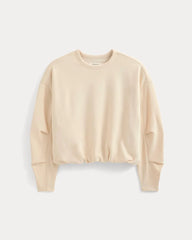 Lightweight Terry Bubble Sweatshirt | Parchment