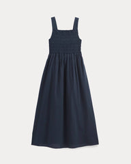 The Gauze Smock Dress | Navy