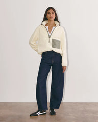 The ReNew Fleece Oversized Half-Zip | Heathered Oat