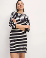 The Mariner Dress | Black / Bone