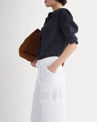 Utility Straight-Leg Cargo Pant | White