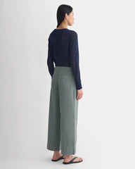 Seamed Wide-Leg Pant | Agave Green