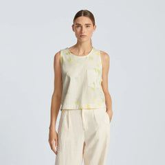 The Premium Weight Cropped Pocket Tank | Seafoam Tie Dye