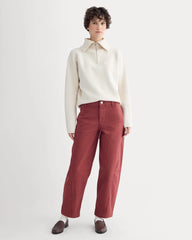 Twisted Seam Barrel Pant | Henna Red