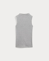 The Luxe Rib Funnel-Neck Tank | Classic Heather Grey