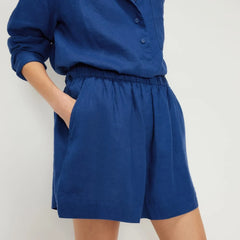 The Linen Boxer Short | Mazarine Blue