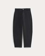 Twisted Seam Barrel Pant | Black