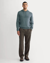 The Felted Merino Hoodie | Heather Midnight Navy