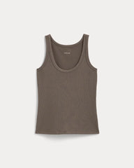 The Shimmy Scoop-Neck Tank | Taupe