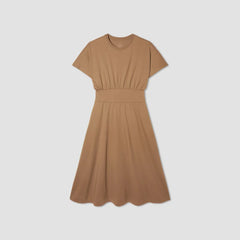 The Organic Cotton Waisted Dress | Toasted Coconut
