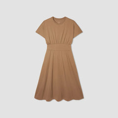 The Organic Cotton Waisted Dress | Toasted Coconut