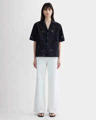 The Eyelet Camp Shirt | Black