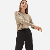 The Organic Cotton Crewneck Sweater | Tan