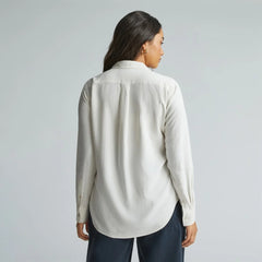 The Washable Silk Relaxed Shirt | Bone