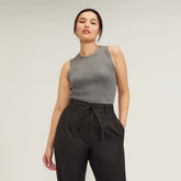 The Tank in Ultrasoft Merino | Heather Mid Grey