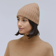 The Cashmere Beanie | Light Camel