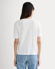 The Henley in Cotton Linen | White