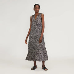 The Satin V-Neck Maxi Dress | Splatter