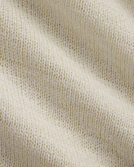 Wide-Neck Crew Sweater in Tape Yarn | Bone