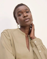 The Long-Sleeve Utility Mini Dress | Trench Coat Khaki
