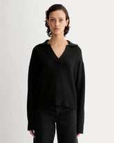 The Boxy Polo in Everyday Cotton | Black